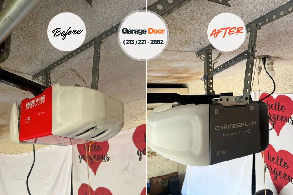 Before and after: garage door repair Waimanalo Beach, HI